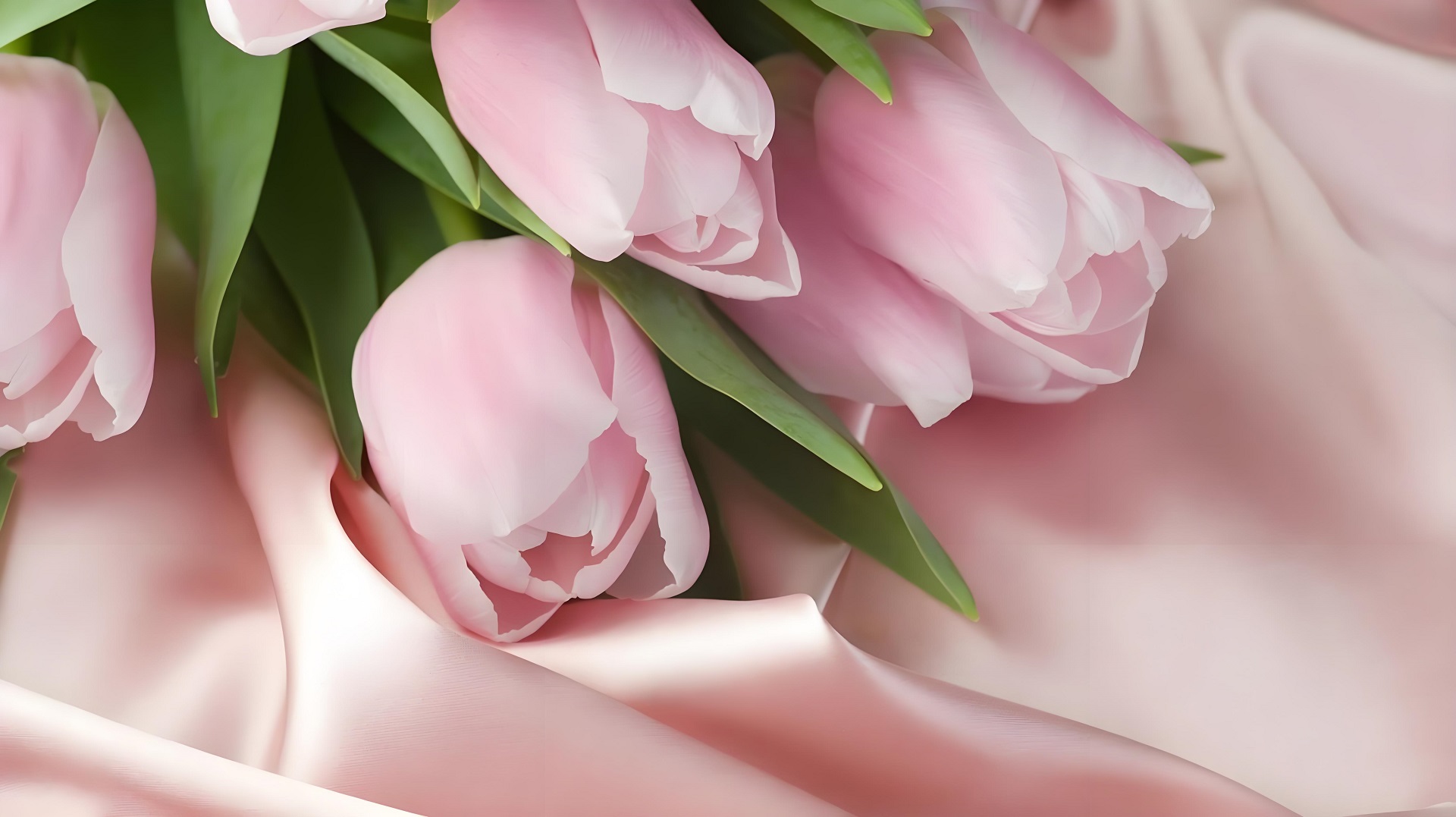 Hình nền PC hoa tulip trên màu hồng tinh tế. sang trọng 