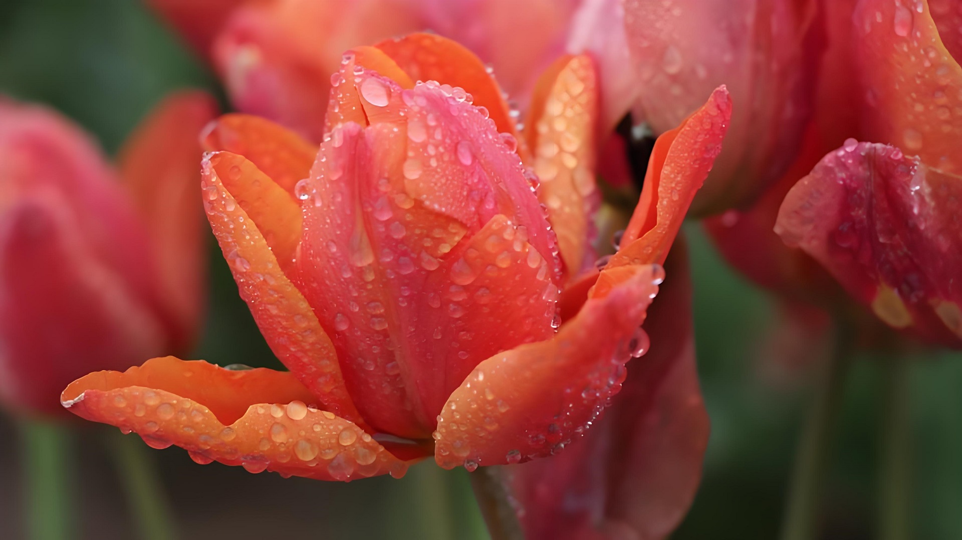 Ảnh nền máy tính hoa tulip chụp cận cảnh đẹp