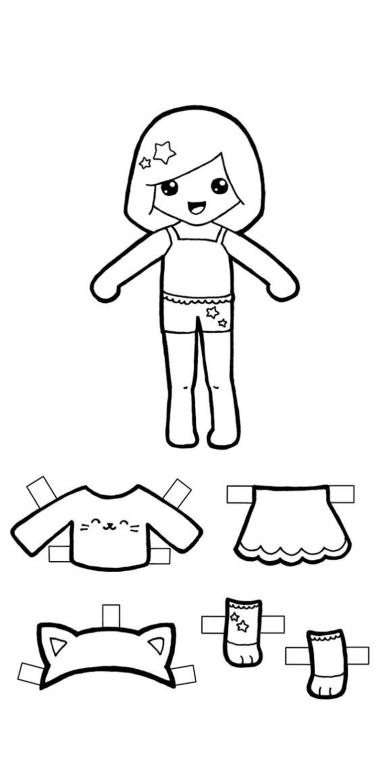 Top 90+ Tranh tô màu búp bê giấy xinh xắn bé tha hồ sáng tạo