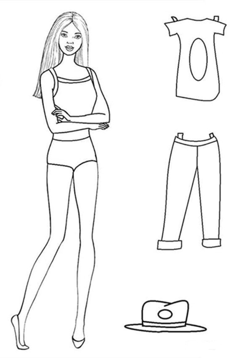 Top 90+ Tranh tô màu búp bê giấy xinh xắn bé tha hồ sáng tạo