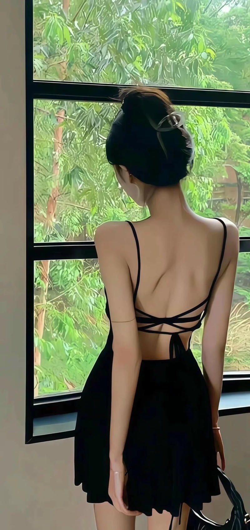 Áo 2 dây mỏng tang lộ hết lồn hồng hào