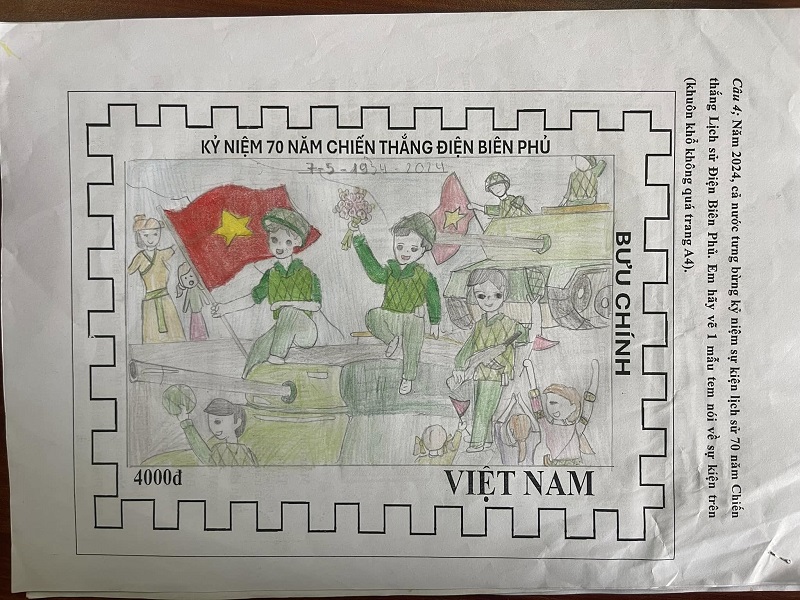 Tranh vẽ chiến thắng Điện Biên Phủ đơn giản cho học sinh