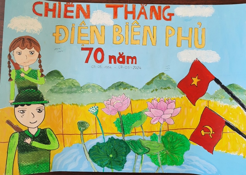 Tranh thể hiện niềm tin vào chiến thắng tất yếu