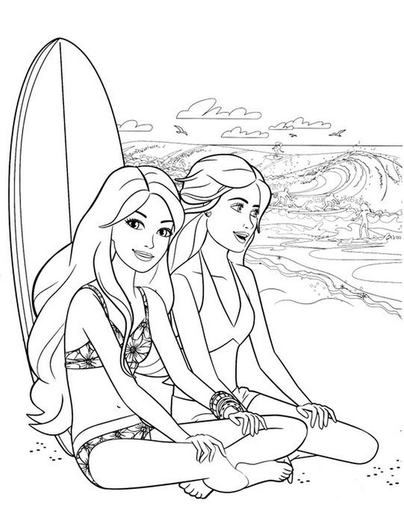 Barbie đeo kính râm đi du lịch