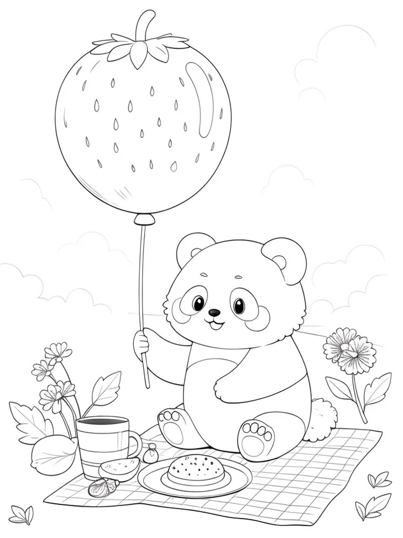 Gấu ôm quà sinh nhật