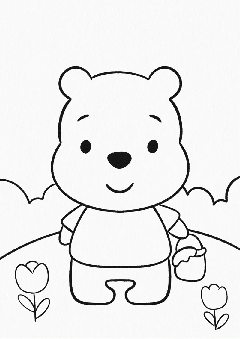 Con gấu và trái tim hồng