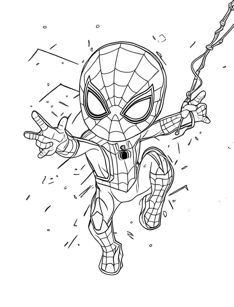 Spider-Man chuẩn bị bắn tơ từ tay