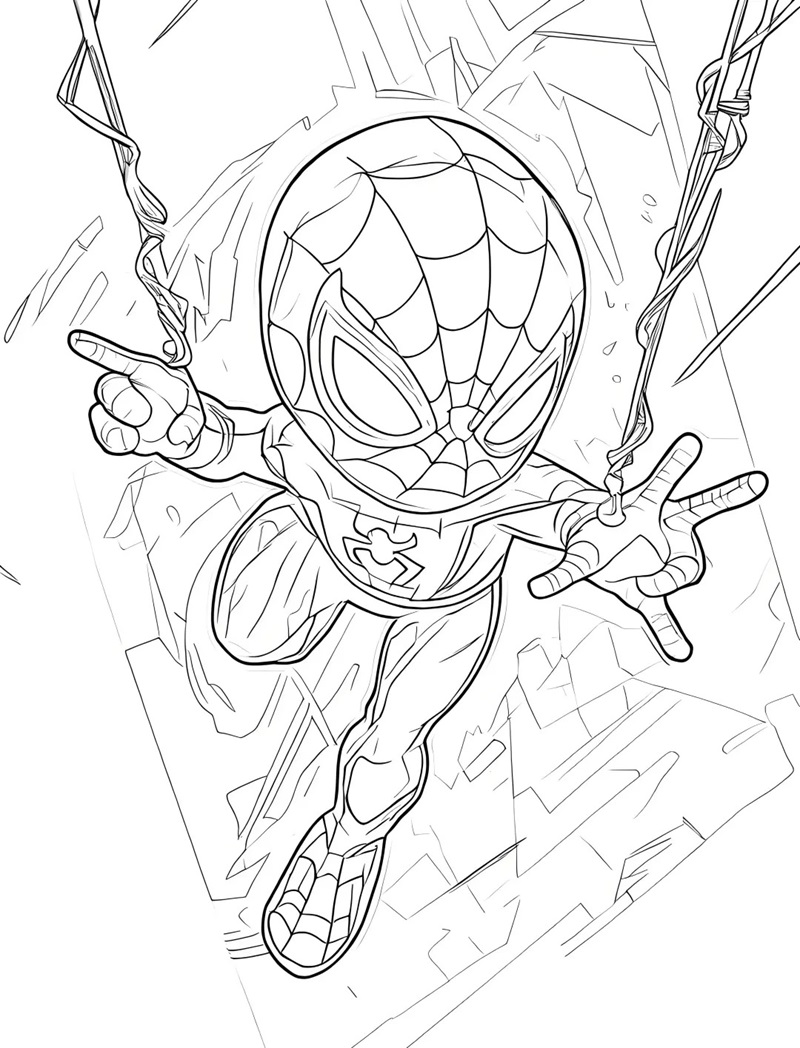 Hình Spider-Man cầm khiên Captain