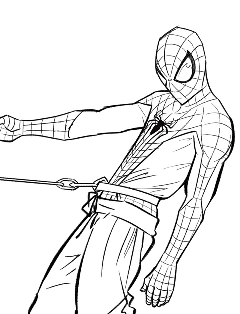 Hình Spider-Man cười vui vẻ