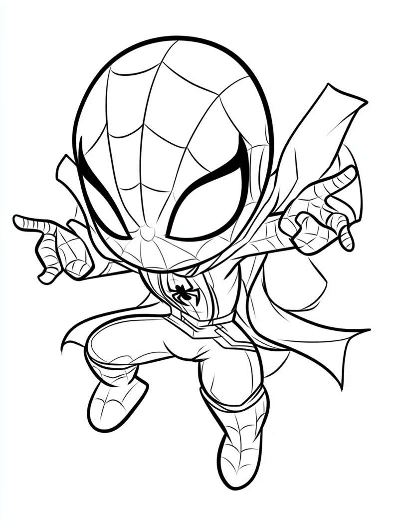 Spider-Man trong tư thế phòng thủ