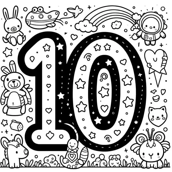 Hình số 10 trong bộ học đếm