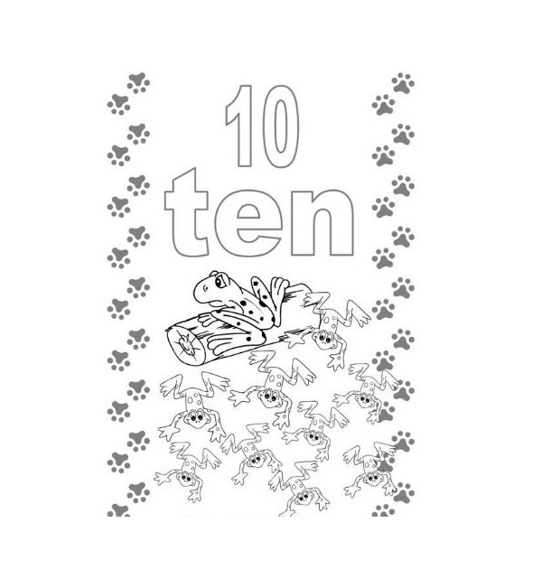 Bé sáng tạo khi tô số 10
