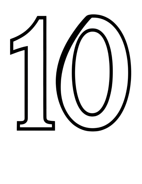 Bé vừa tô vừa đếm số 10