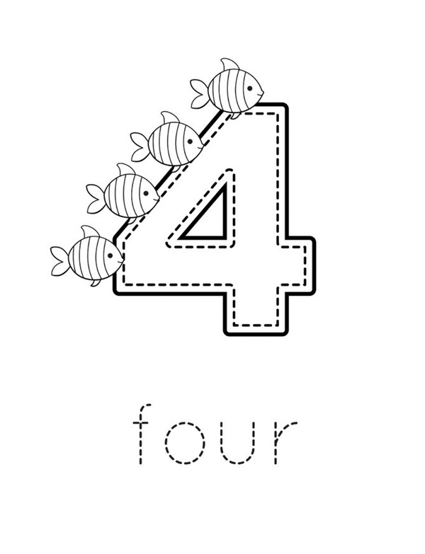 Số 4 có đôi mắt hoạt hình