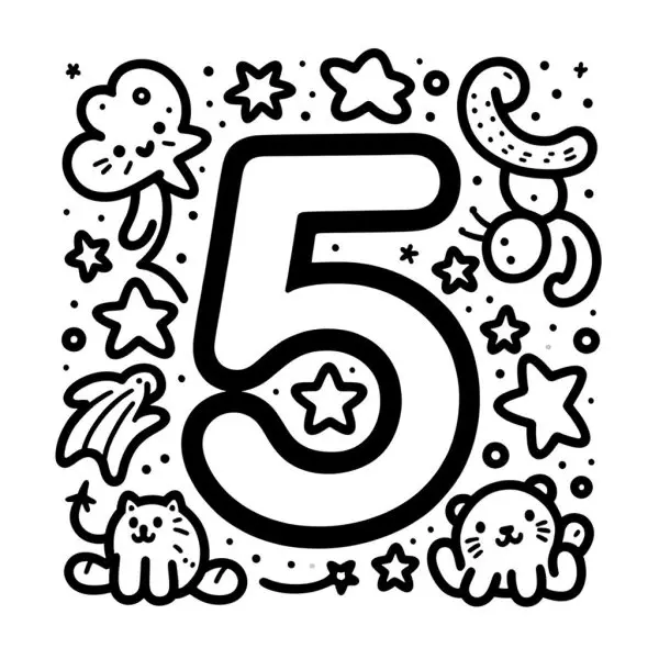 Số 5 có tay chân hoạt hình