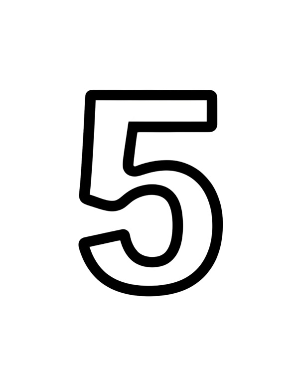 Số 5 và 5 chú voi con