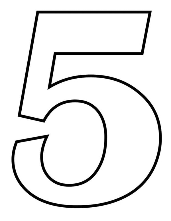 Số 5 và 5 con cá ngộ nghĩnh