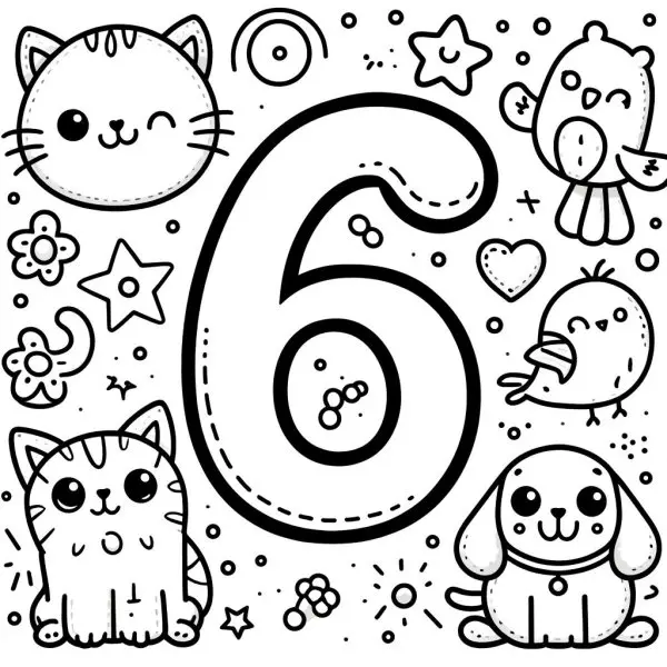 Tranh tô màu số 6 và hoa