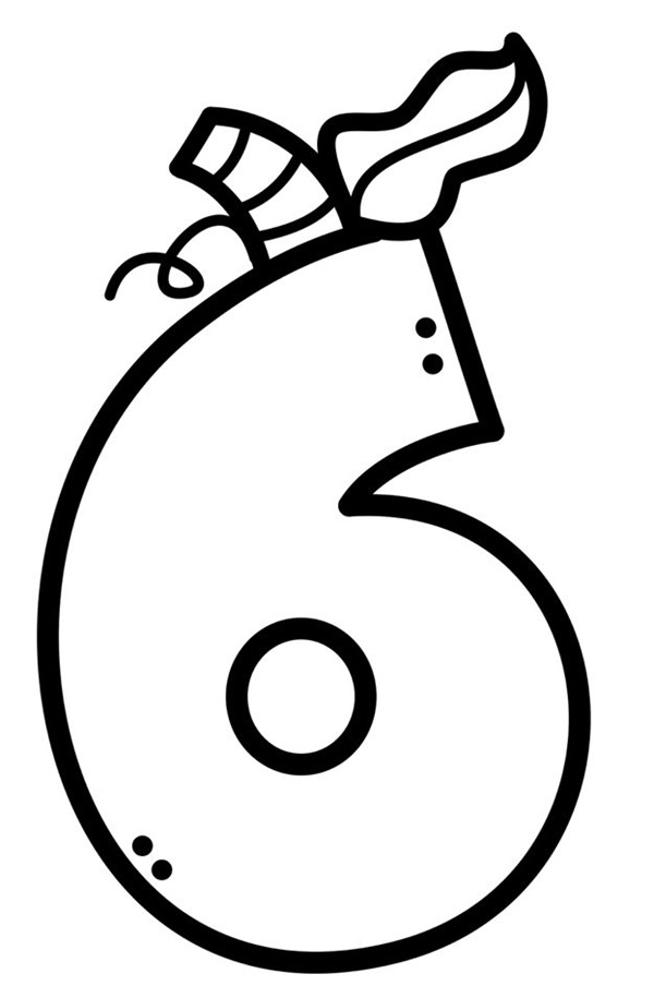 Hình tô số 6 cho bé trai