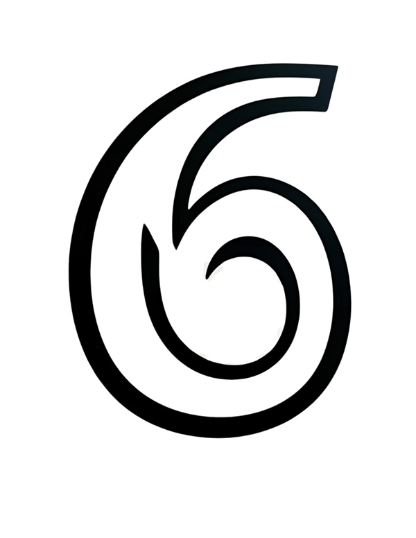 Tranh số 6 dễ in khổ A4