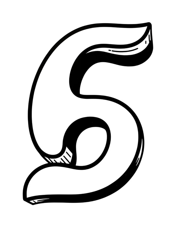 Hình số 6 có tay chân hoạt hình