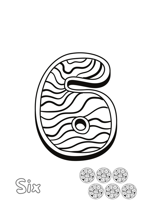 Hình số 6 với nền trắng