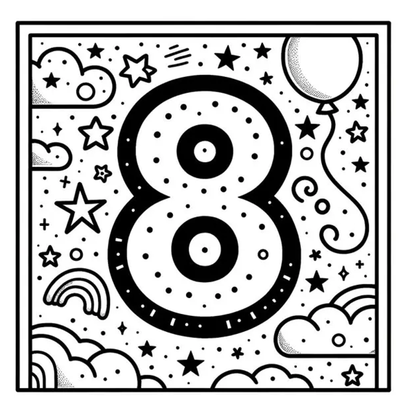 Tô màu số 8 cùng bút sáp