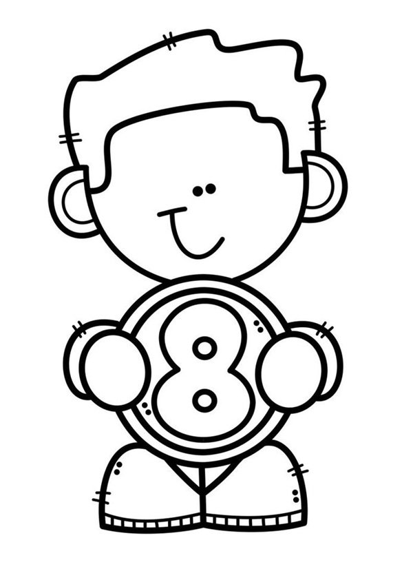 Tô số 8 với 8 quả bóng bay