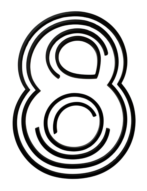 Hình số 8 với 8 ngôi sao