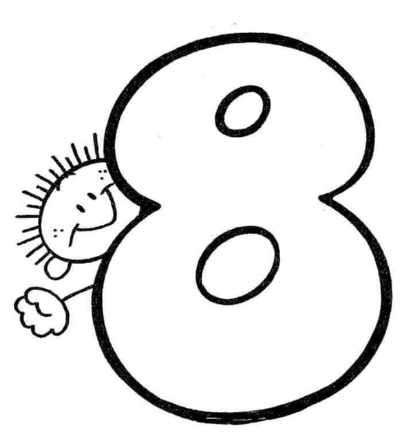 Tranh tô số 8 với động vật biển