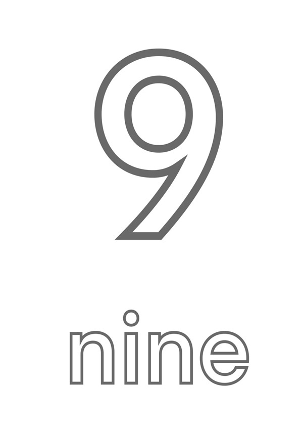 Hình vẽ số 9 dành cho trẻ nhỏ