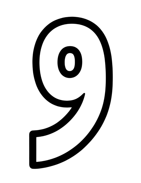 Hình số 9 và 9 con gấu bông