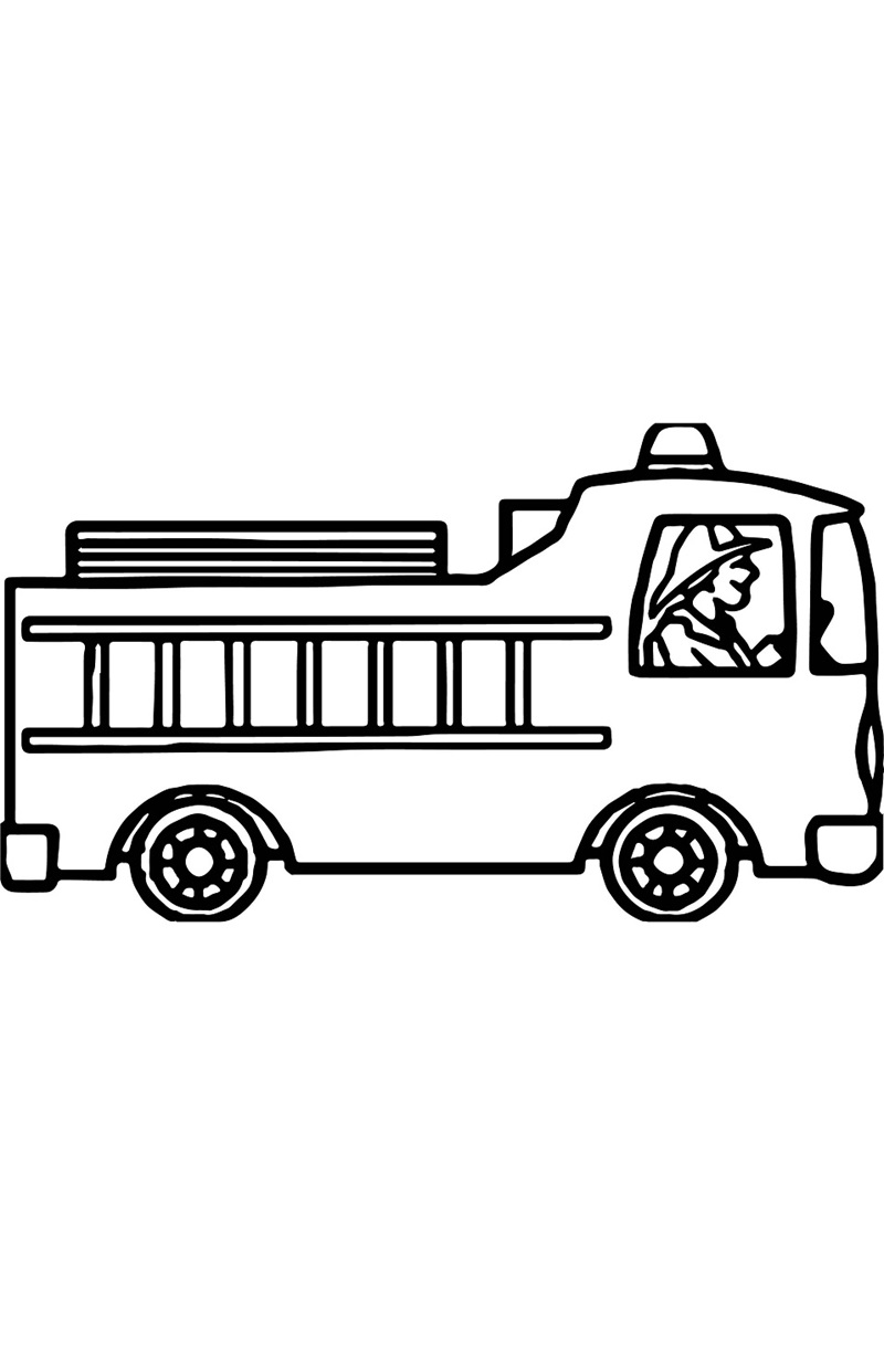 Tranh xe chữa cháy và ống nước