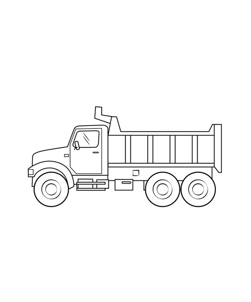 Tranh tô xe tải cho bé mới bắt đầu