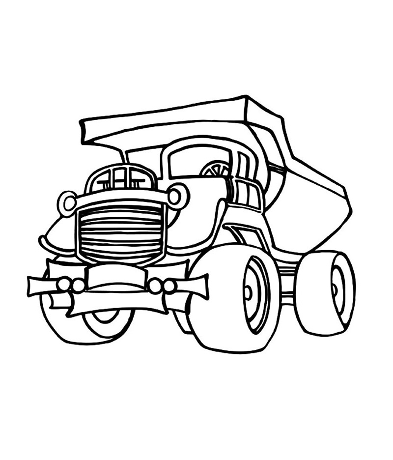 Xe tải mini trong tranh cho trẻ em