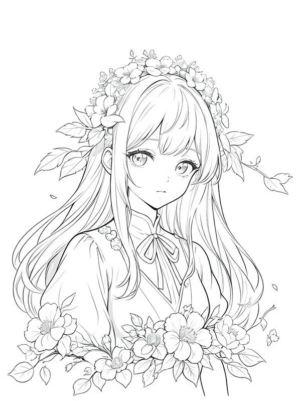 Tranh vẽ anime girl cưỡi xe mô tô