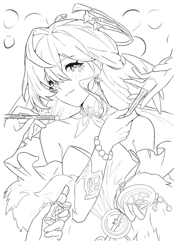 Anime girl ngầu với hình xămAnime girl ngầu với hình xăm