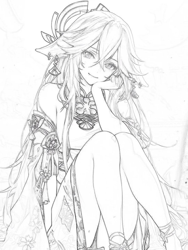 Anime girl với kiếm ánh tím