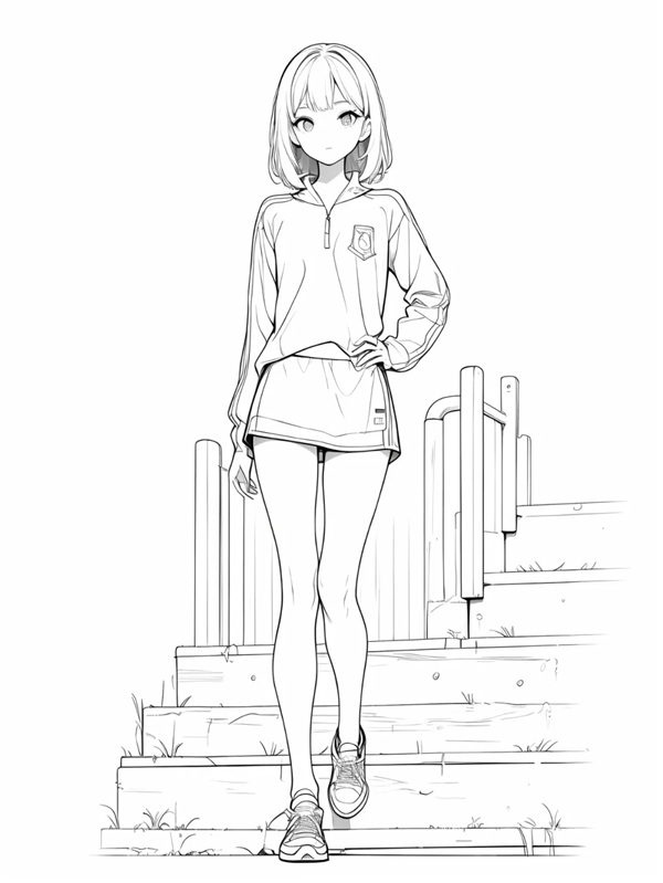 Anime nữ đeo khẩu trang phong cách