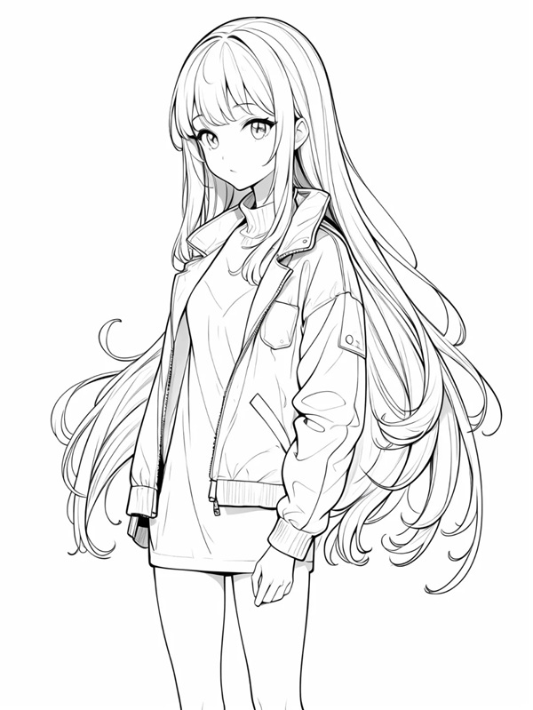 Hình vẽ anime girl sát thủ