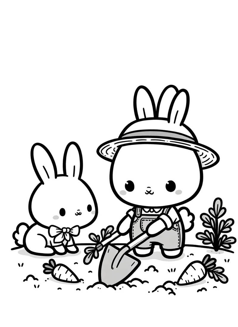 Hình vẽ con thỏ cưỡi xe đạp
