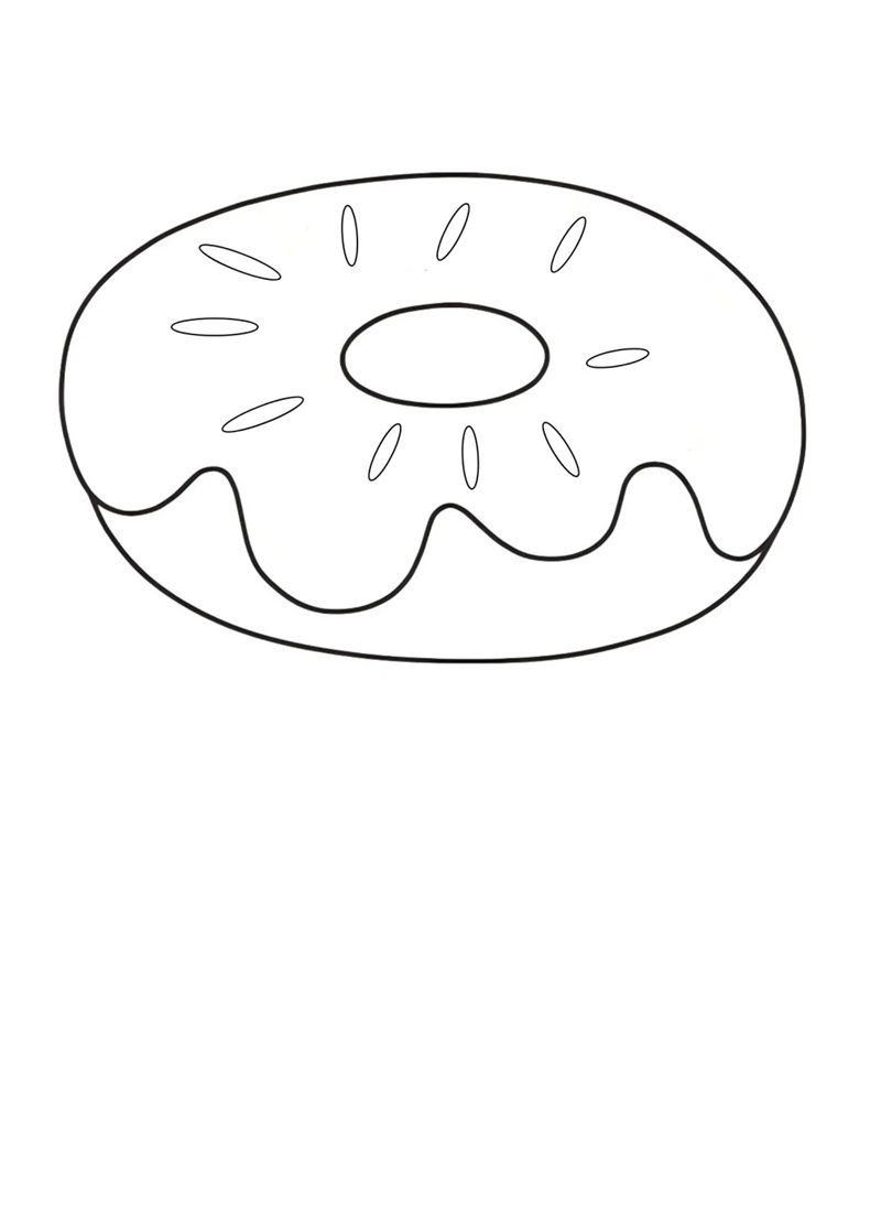 Tranh bánh donut và đũa dễ thương