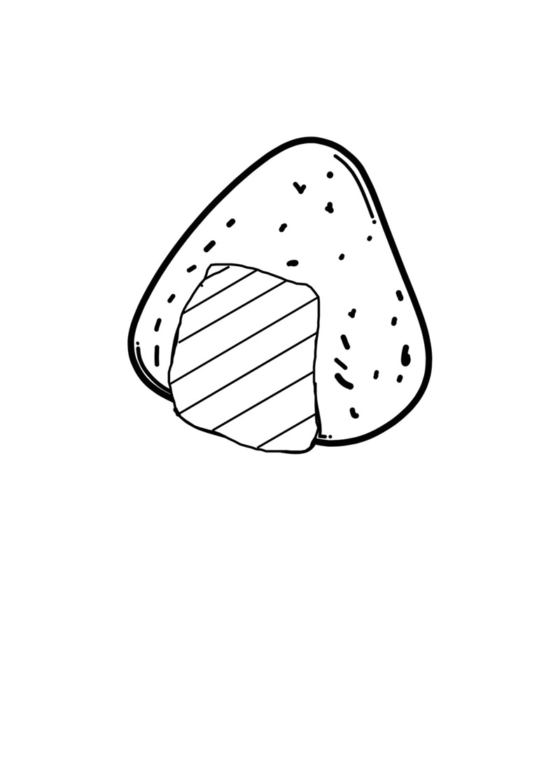 Bé tập tô đĩa sushi ngộ nghĩnh