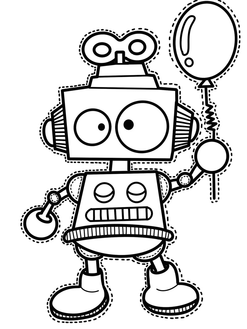 Robot cầm hoa chúc mừng