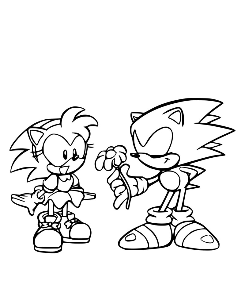 Hình Sonic và Shadow đối đầu