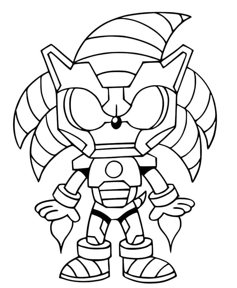 Tranh tô màu Sonic phiên bản dễ thương