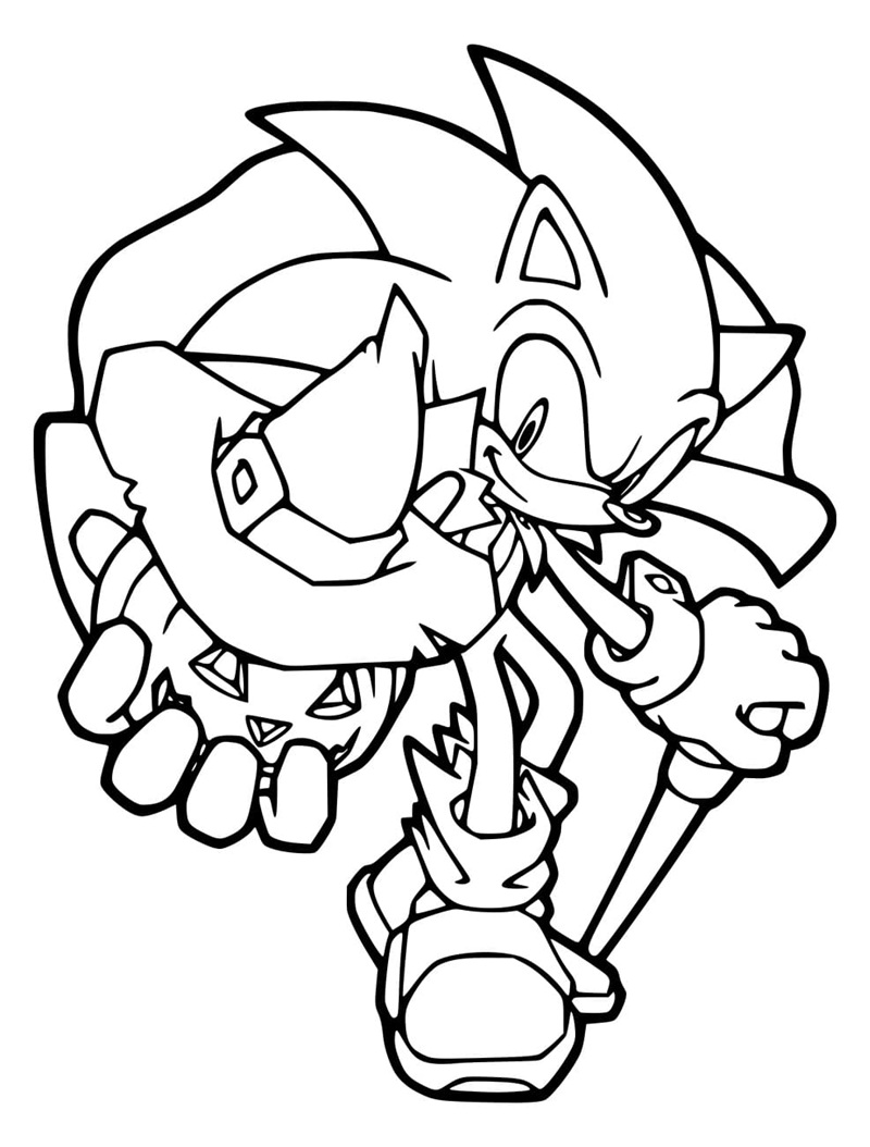 Hình Sonic đứng trên vách đá