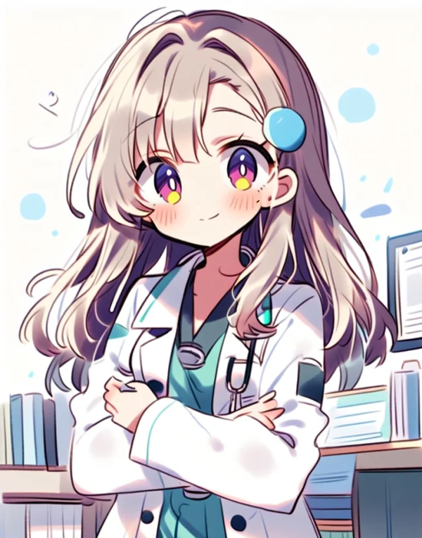 Hình anime bác sĩ nữ cá tính