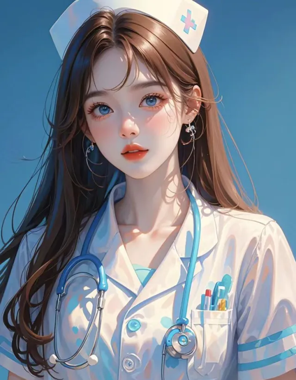 Ảnh anime bác sĩ nữ đáng yêu