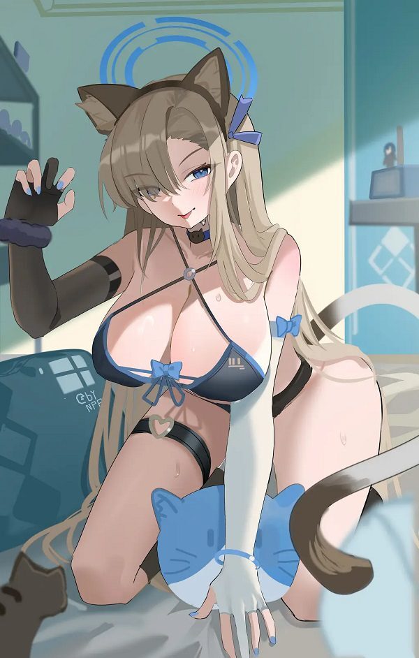 Gái anime vú to ko che full HD